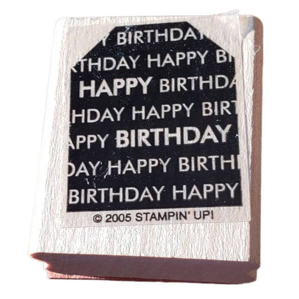 Stampin Up Rubber Stamp Happy Birthday Gift Tag Card Making